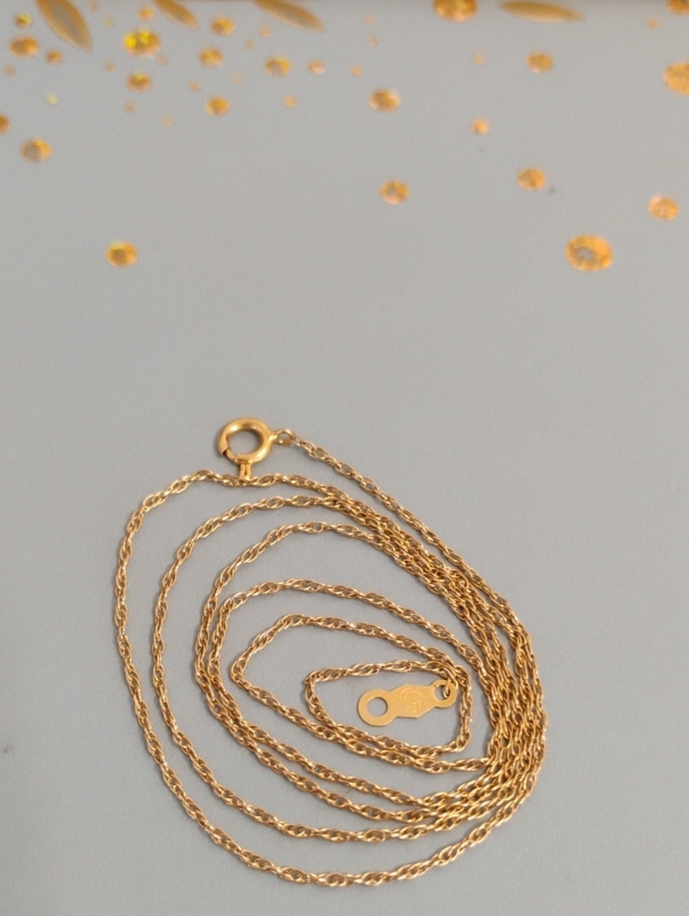 Rope Chain 14 K Gold Necklace - Picture 2 of 11